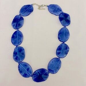 Vintage Blue Beaded Necklace